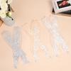 1 Pair Fingerless Gloves Hollow Out Patchwork Soft Breathable Bridal Gown Mittens Lace Embroidery