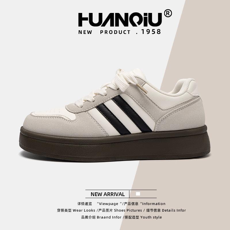 Global Original Little White Shoes for Women ZHQ68119X Spring New Versatile Thick-soled Niche Casual Sports Board Shoes for Women