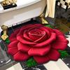Plush Floral Floor Mat Absorbent Diatomaceous Earth Floor Rug Non-Slip 3D Visual Flower Pattern Rug for Bedroom Entrance Kitchen