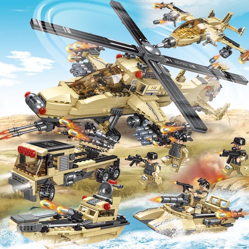 Domibro Military Building Blocks WW2 Tank Army Bricks Toys for Boys Birthday Gift