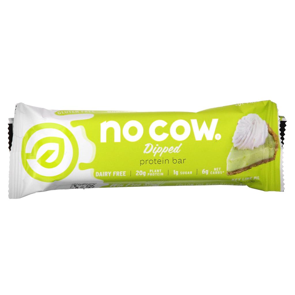 No Cow Dipped Protein Bars, Key Lime Pie, 12 Bars, 2.12 Oz (60 G) Each