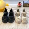 French Mary Jane Shoes Girl 2025 New Spring Pearl Bow Fairy Style Fashion Light Mouth Single Shoes Small Leather Shoes