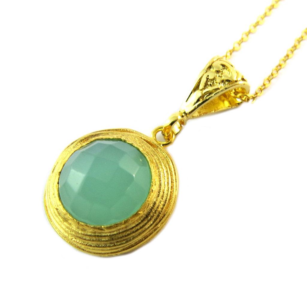 Les Trésors De Lily [P2298] - Gold-plated Artisanal Necklace 'Princesse Ottomane' Golden Green