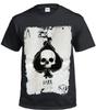 ACE OF SPADES COTTON T SHIRT POKER CARD SKULL ROCK GOTH DARK Top