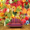 Modern Creative Wall Papers 3d Fresh Fruit Mural Restaurant Cafe Fruit Store Backdrop Wall Mural Decor