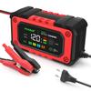 Car Battery Charger 12V 7A FOXSUR LCD Display Smart Fast Chagre Battery for Car Motor AGM GEL Deep Cycle Lead Acid Charger FBC1207E