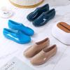 Low-top Rain Boots Women's Fashion Adult Outer Rain Shoes Water Boots Non-slip Waterproof Shoes Light-mouth Rubber Shoes Kitchen Summer