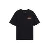 Sports Life Series Letter Print Short Sleeve T-Shirt Unisex Tops Black AHSS935-5