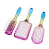3pcs Gradient Electroplating Paddle Hairbrush Set Detangling Hair Brush Set Air Cushion Comb Nylon T