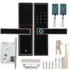 Smart Fingerprint Password IC Card Apartment Security Door Lever Lock with Mechanical Key