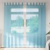 VidaXL Voile Curtains with Loops 2 Pcs Turquoise 140x245 Cm, Net Curtain, Sheer Curtain, Window Voile, 4102329