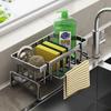 Multifunctional Sponge Rack Drainer Kitchen Shelf Sink Rag Dishwashing Detergent Dishcloth Organiser Kitchen Storage Racks