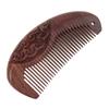 Natural Sandalwood Dark Brown Comb, 11.5cm, Semi-Circular,
