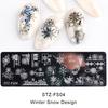 1PC Stainless Steel Printing Nail Stamping Plates Manicure Leaves Maple Template Mold Xmas Snowflakes Nail Art DIY Decorations