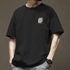 Summer Trendy Hong Kong Style Versatile Pure Cotton Short Sleeved T-shirt for Men Ins Trendy Brand High Street Loose Design Niche T-shirt