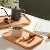 Japanese Wooden Tray Kitchen Accessories Solid Wood Rectangular Serving Set Home Decoration Snacks Bread Fruit Wooden Plate