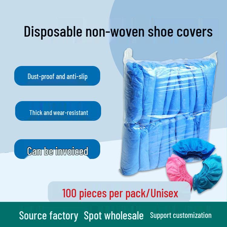 Waterproof Non-Slip Disposable Shoe Covers - Thickened, Non-Woven for Home & Computer Room Protection
