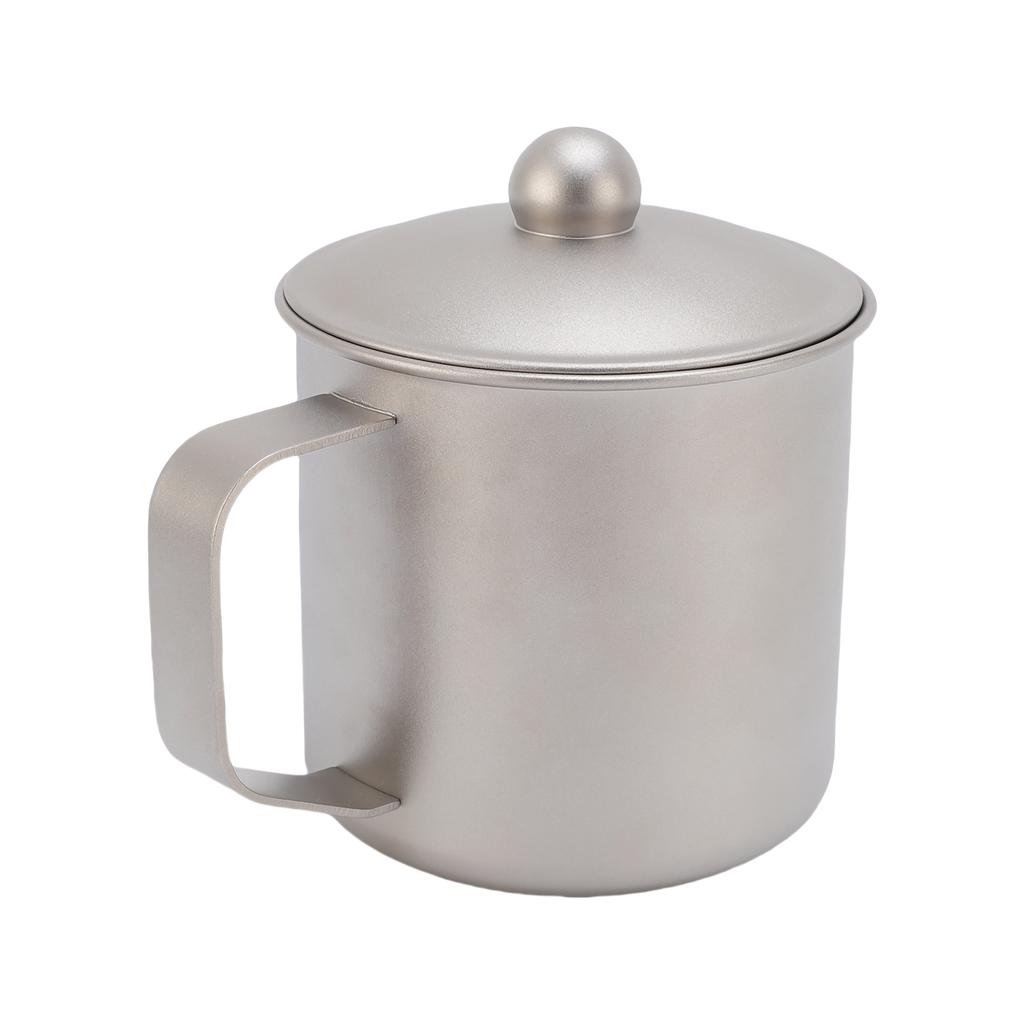 Camping Cup Camping Mug 360ml Pure Ti Cup with Lid for Outdoor Water Coffee Tea Cup for Cooking Tea Coffee Survival Gear