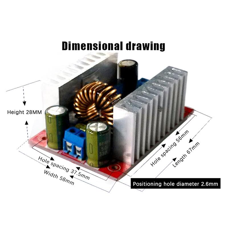 Dc 400W 15A High-Power Step-Up Boost Converter Constant Current Power Supply Module Led Driver Voltage Charger Step Up Module