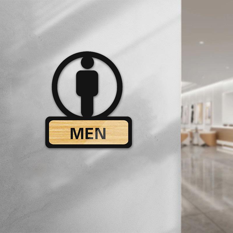 Toilet Sign Bathroom Restroom Reminder Sign Hanging Plaque For Business Company Office Public Door Wall