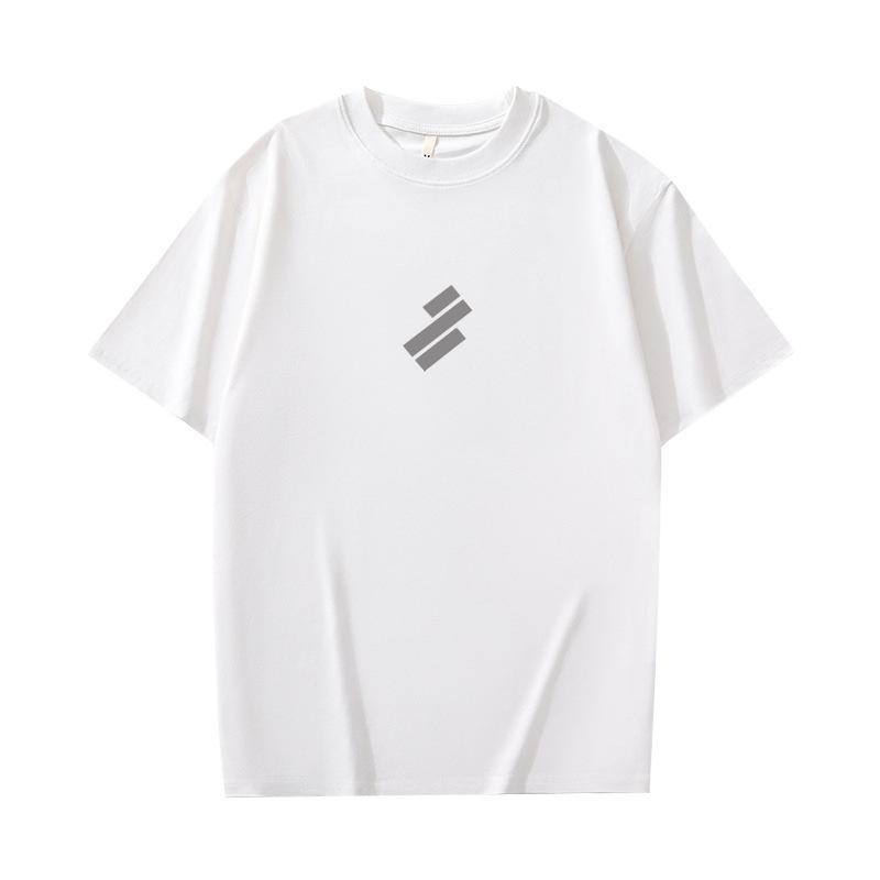 Cotton Short Sleeved T-shirt Men's Summer Trendy Printed Round Neck Shirt Loose Trendy Breathable T-shirts