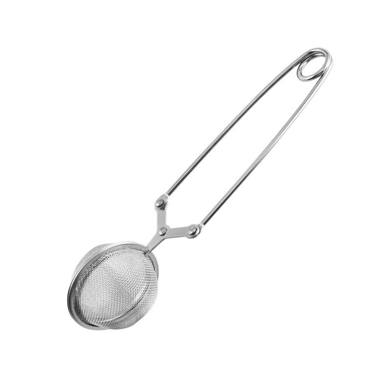 1Pc Stainless Steel Handle Tea Ball Tea Clip To Make Tea Mesh Filter Seasoning Mesh Leakage Ball Clip Easy To Make Tea Ball