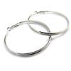 [L7618] - Silver 'Choregraphy' Hoop Earrings Ø 50 Mm
