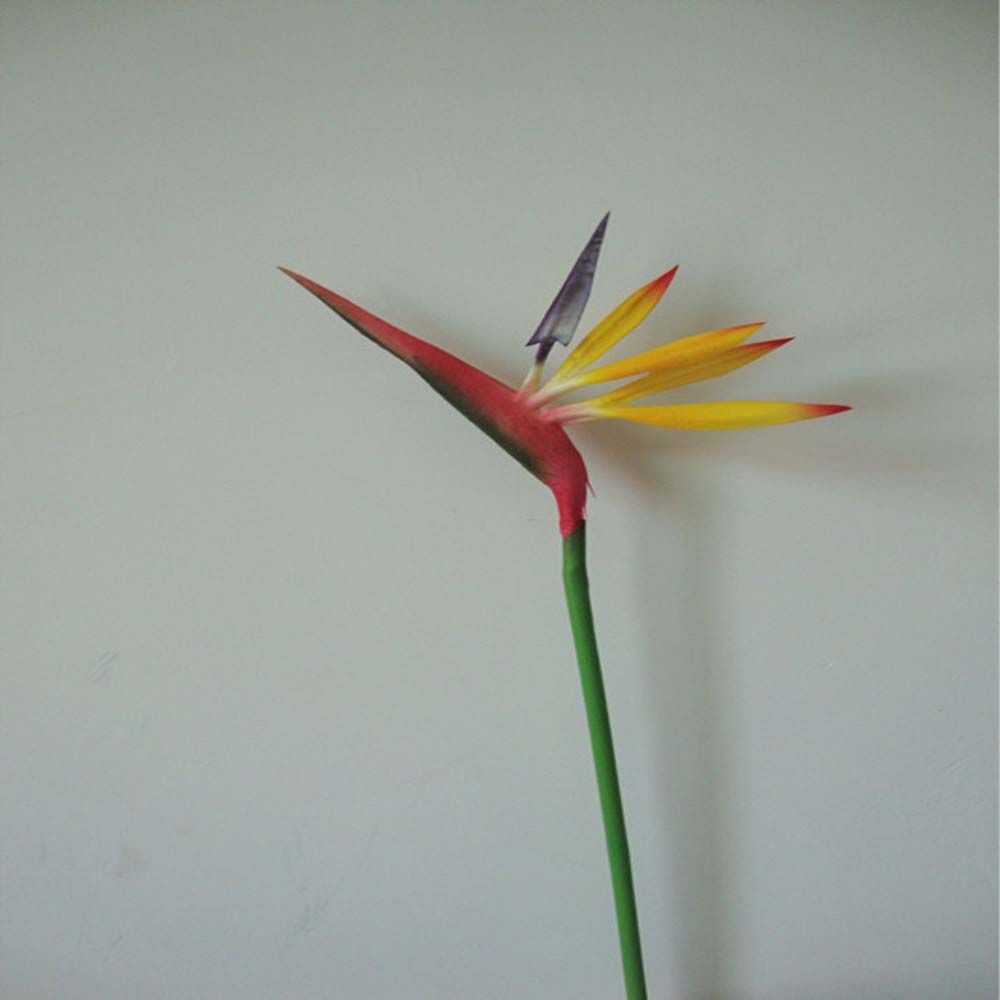 Nearly Wedding Home Decor Long Stem Silk Crane Latex Flowers Artificial Flowers Tropical Flowers