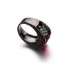 Ruby-Inlaid Black Gunmetal & Gold-Plated Rings for Men and Women - Perfect for Parties & Weddings.
