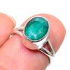 Emerald(Simulated) Gemstone Handmade 925 Sterling Silver Jewelry Ring S.6 q9D74
