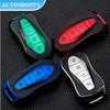 Leather TPU Car Remote Key Case Cover For Geely Emgrand GS X6 SUV EC7 Key Protected Holder Shell Keychain Interior Accessories