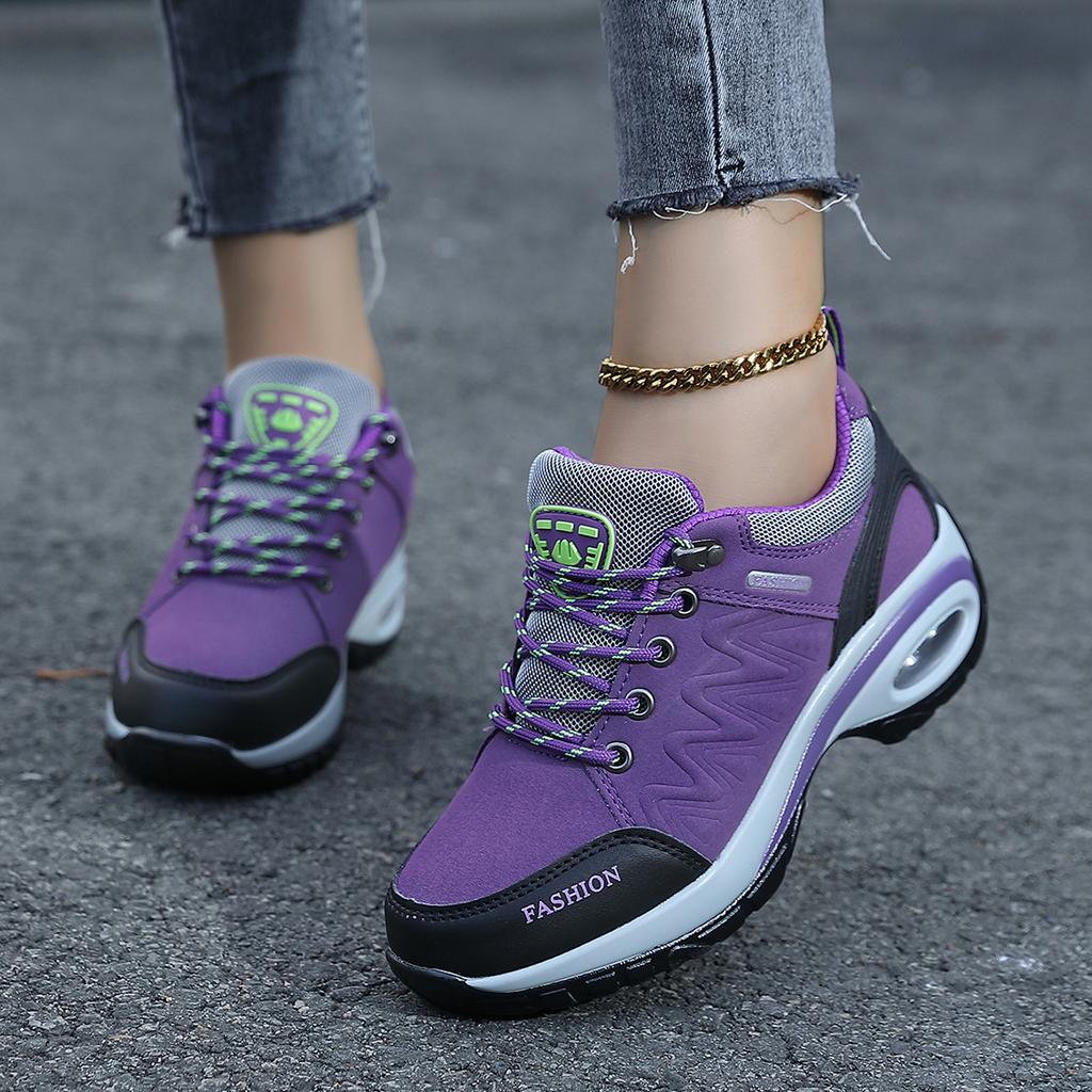 Four Season Outdoor Hiking Shoes for Women, Thick Soled Height Increasing Shoes, Non Slip Soft Soled Shoes, Casual Travel