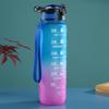 Gradient Color Space Cup, Large Capacity with Handle, Flip Lid, Straw; Portable Outdoor Fitness Sports Water Bottle.