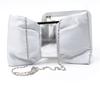 Silk Wedding Clutche Women PU Leather Silver Clutch Elegant Lady Party Wallet Fashion Evening Bag CLE
