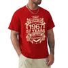 Born In 1967 57 Years Of Being Awesome 57th Birthday Gift T Shirt Harajuku Short Sleeve T-shirt 100% Cotton Graphics Tshirt Tops