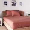 Cotton Fitted Sheet 140x190 Cm JERSEY Brick, by Soleil D'ocre