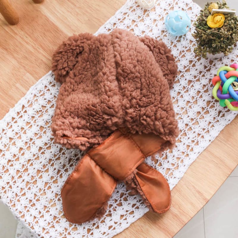 [Pet] Bear Hat Scarf