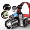 2000mAh USB Charging Headlamp Super Bright Flashlight T51 Sensing LED Headlamp Waterproof Camping Mobile Charging Bank Searchlight