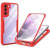 Case - BOOLING - for Samsung S22 - Red - 360° Protection - Anti-Scratch - Reinforced Edge