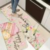 1Pcs Anti Fatigue Kitchen Rugs,  Egg and Rabbit Print Waterproof Non-Slip Thick Cushioned Kitchen Mat Heavy Duty Comfort Standing Mat for Kitchen