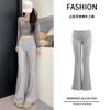Flip Waist Slightly Pull Sweatpants Children's New Autumn Low Waist Drape Sweatpants Slim Yoga Casual Flared Pants