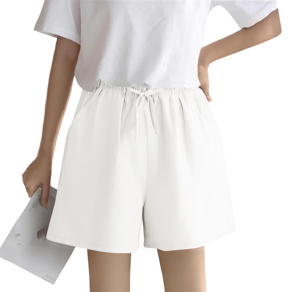 Women's Solid Color Linen Cotton Hemp Casual Sports Casual Shorts Pants