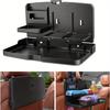 New Car Seat Backrest Foldable Tray Table ABS Portable Storage Rack Automatic Lunch Box Laptop Desk IPad Phone Holder Cup Holder