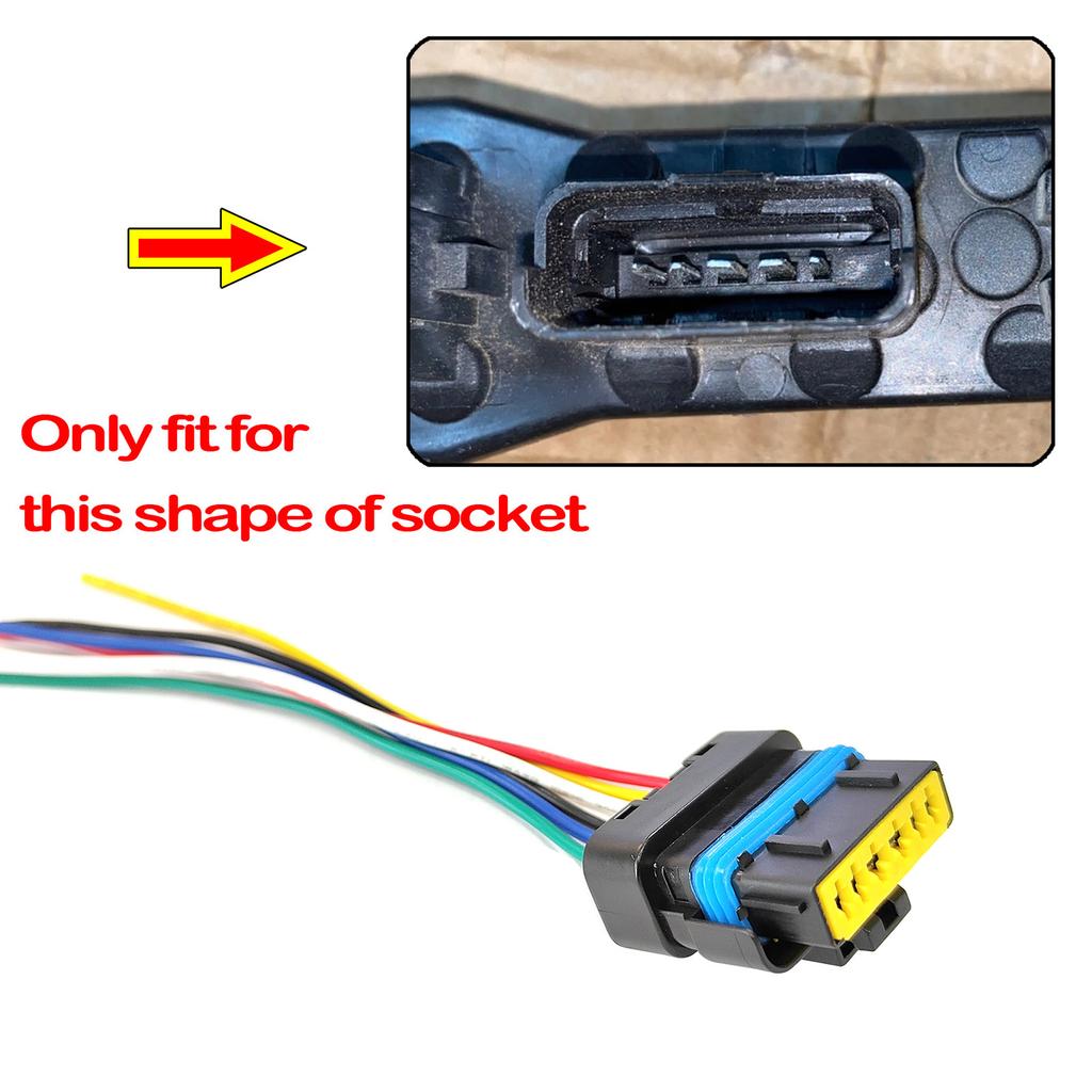 For Nissan Micra March K12 K13 2002 - 2022 Interstar Primastar 6Pin Rear Tail Light Lamp Connector Pigtail Plug Wiring Prewired