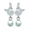 [L6664] - Silver 'Sissi' Earrings, Silver-white (rhodium-plated) - 15x10 Mm