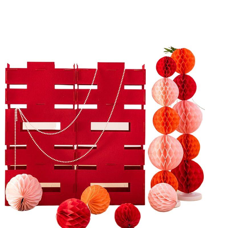 3D KT Board Double Happiness Wedding Decoration Set for Room & Yard