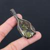Dragon Blood Jasper Gemstone Pure Copper Wire Wrapped Handmade Pendant Jewelry