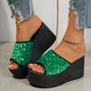 Women Slippers  New Summer Sandals Wedges Platform Beach Slippers Trend High Heels Ladies Shoes Pumps Thick Slides Women