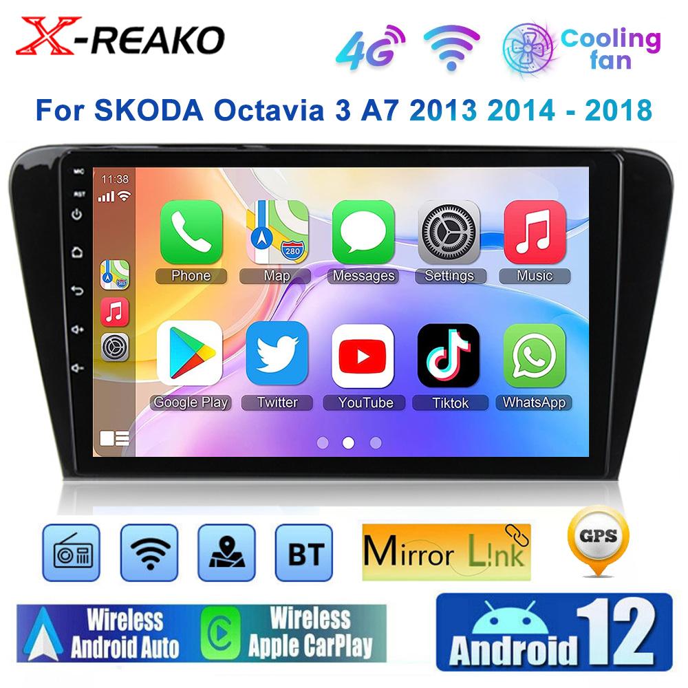 Carplay 2Din Android Car Radio For Skoda Octavia 3 A7 2013-2018 Autoradio Android Auto Wireless Car Stereo 4G 8Core DSP Subwoofer