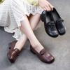 Retro Pumps Shallow Genuine Leather Commuting Comfortable Versatile Women's Heel Shoes